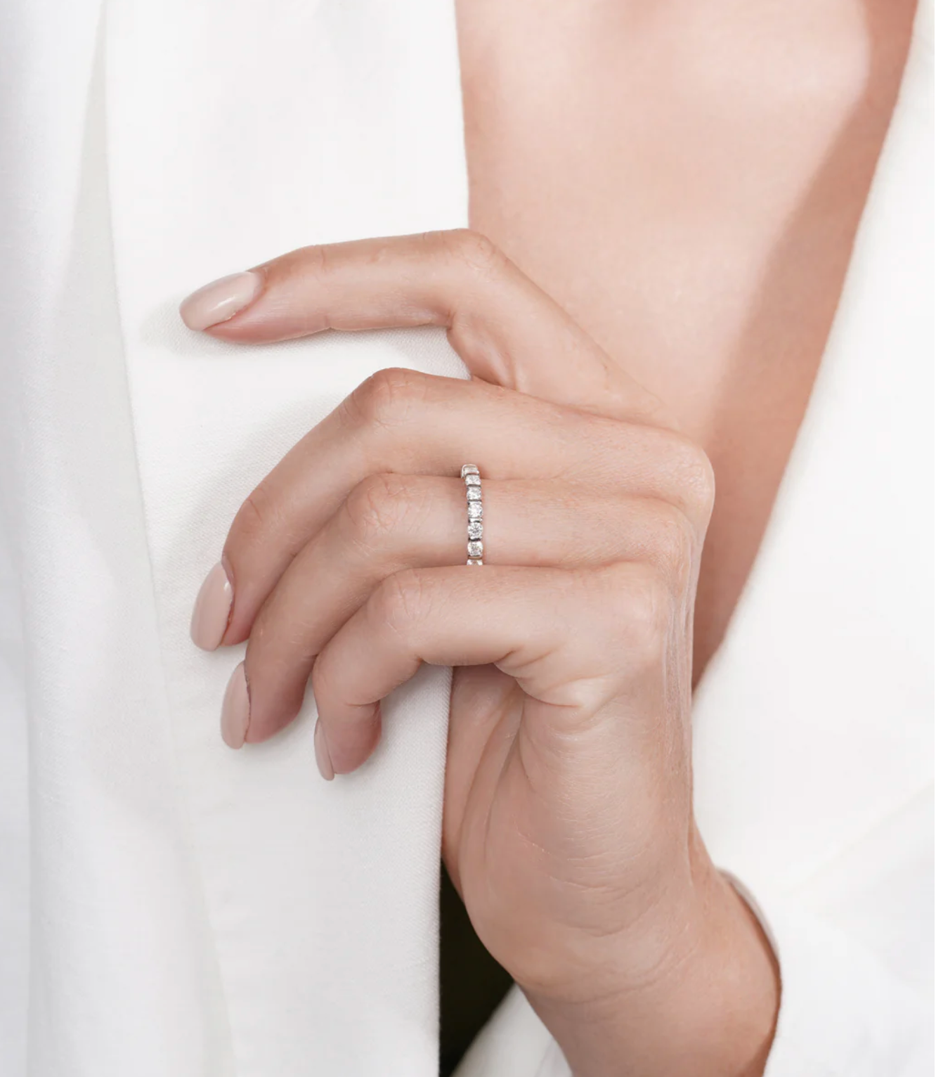 Moissanite Eternity Band
