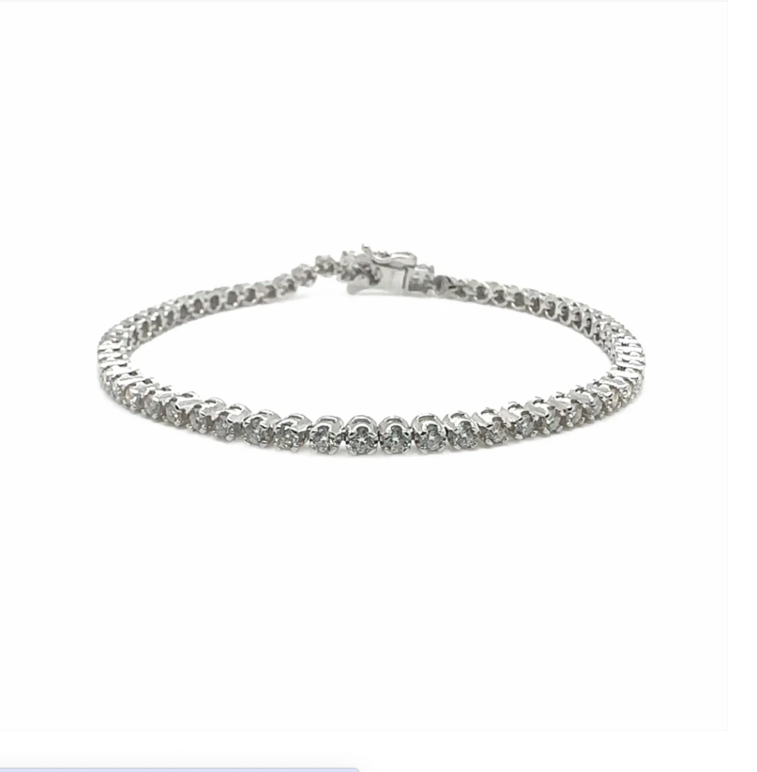Dainty Moissanite 2.5mm Tennis Bracelet