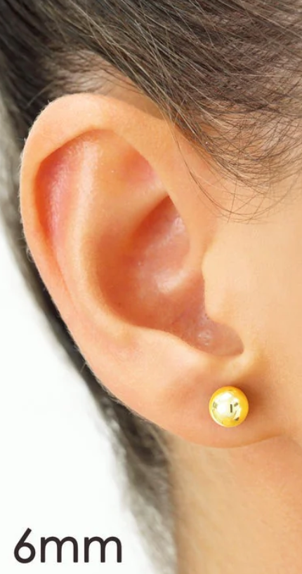 Classic 14K Gold Ball Stud Earrings
