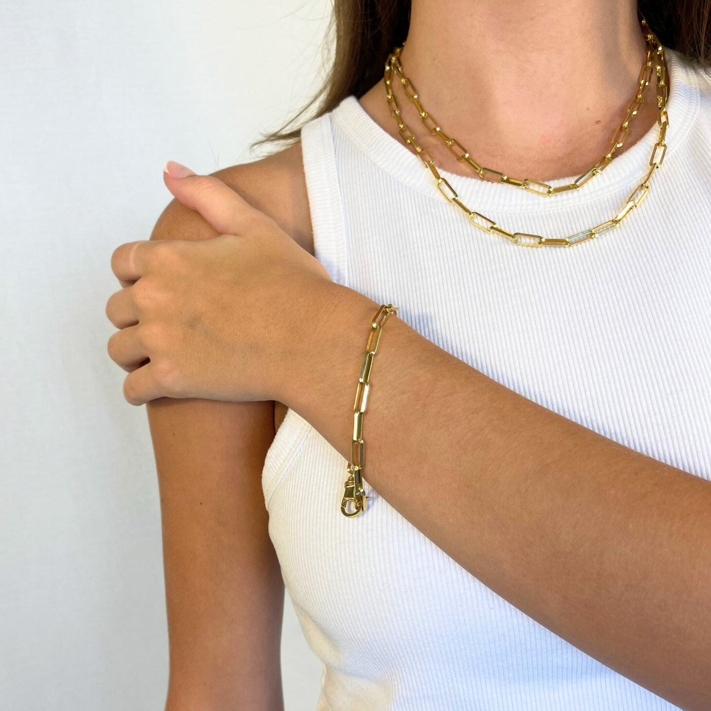 Bold Paper Clip Chain Bracelet