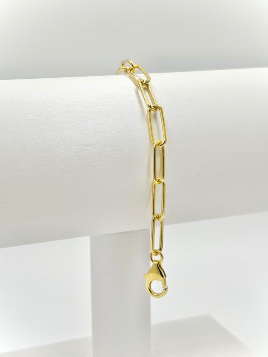 14K Gold Plated Paper Clip Necklace