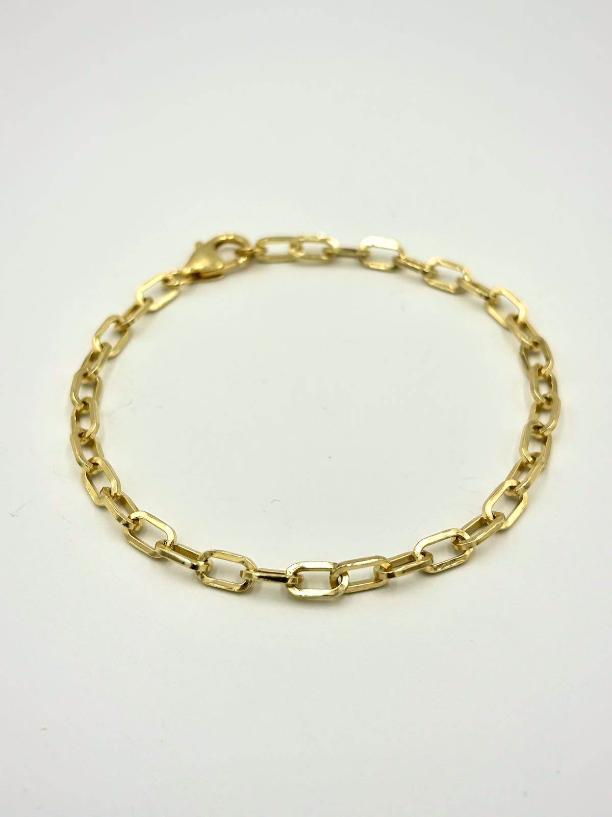 14K Gold Plated Square Link Bracelet