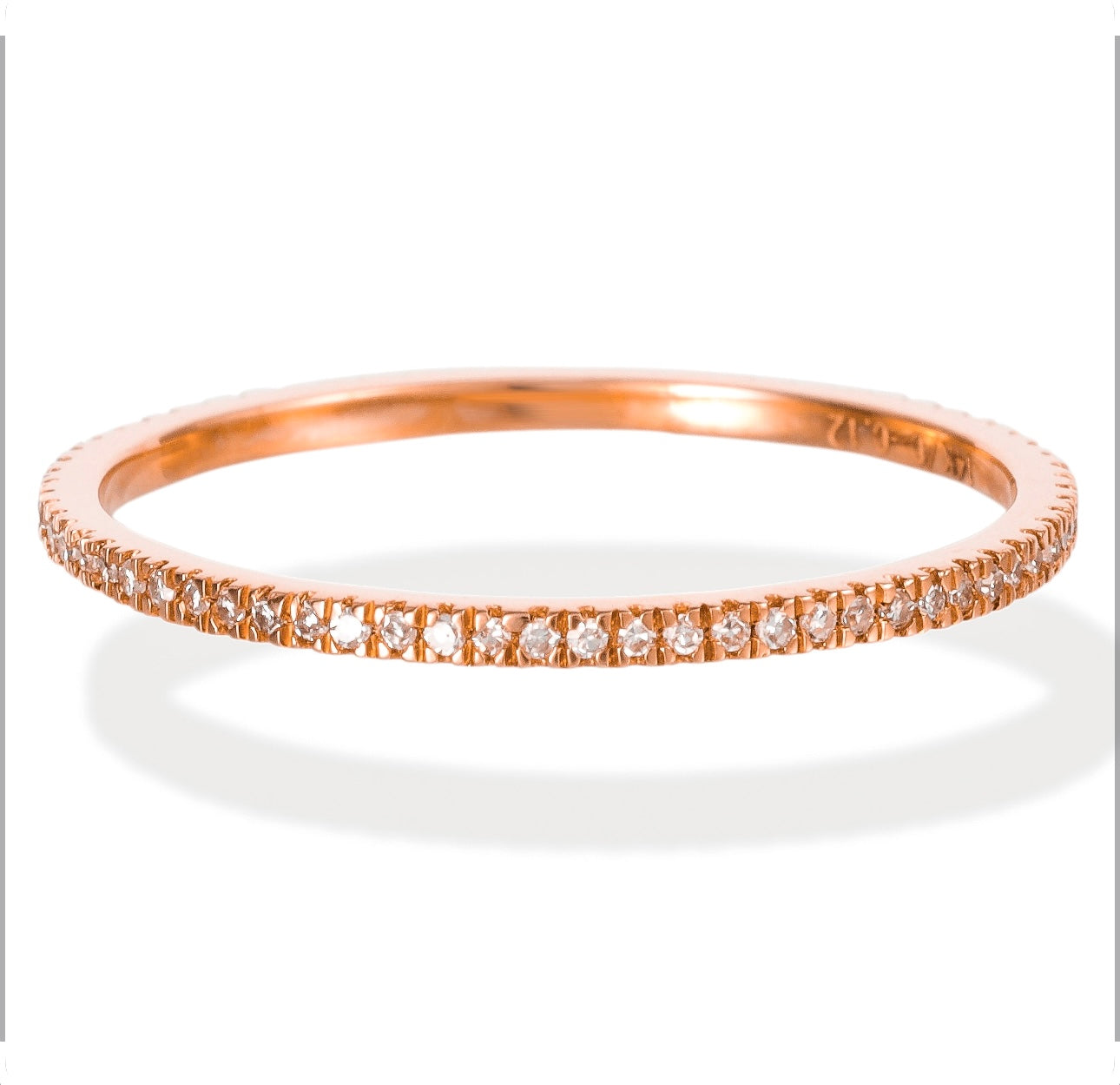 Classic Dainty Rose Gold Diamond Eternity Band