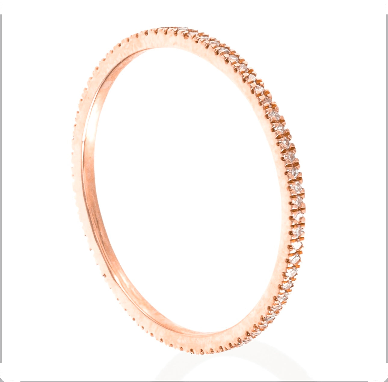 Classic Dainty Rose Gold Diamond Eternity Band