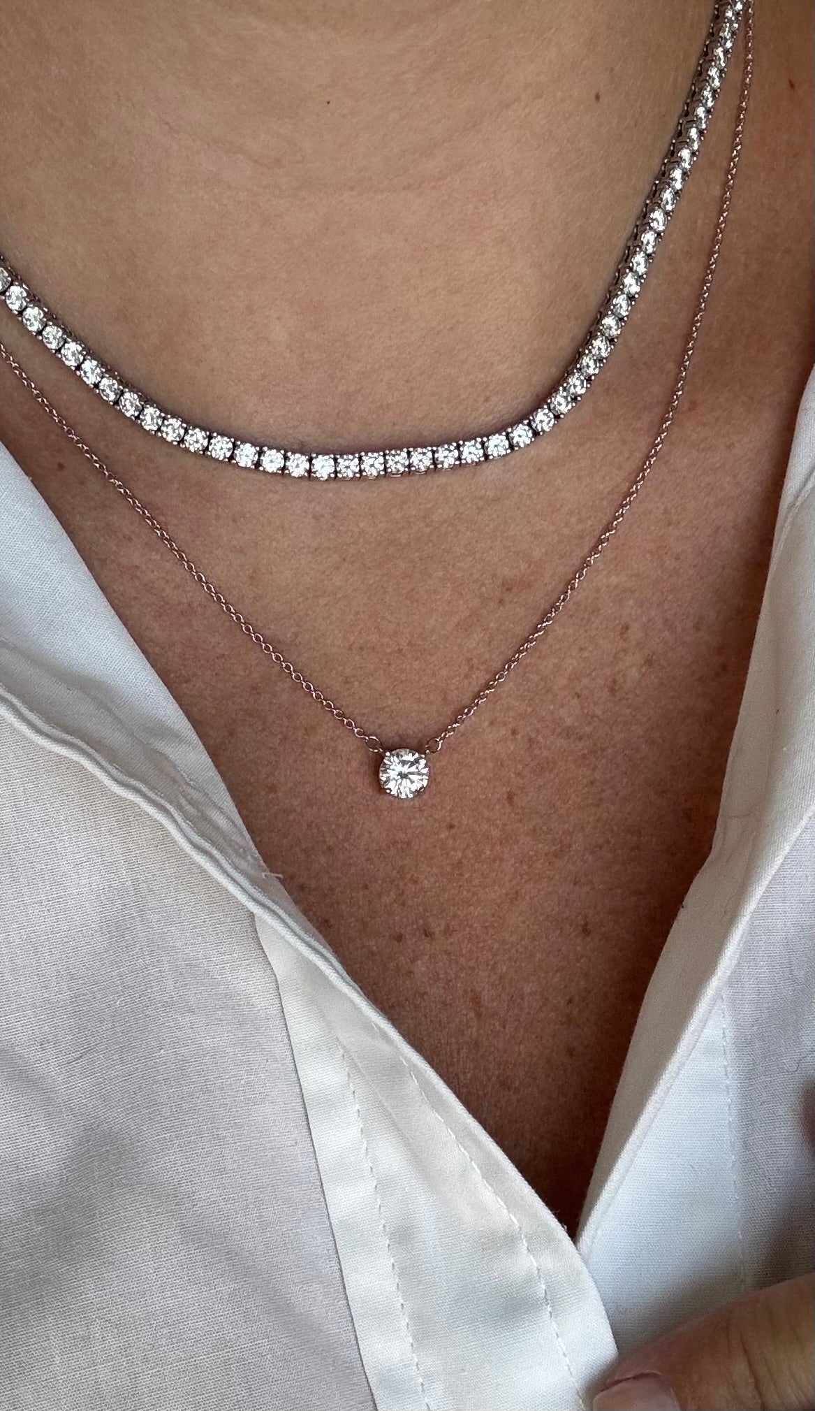 Moissanite Solitaire Necklace