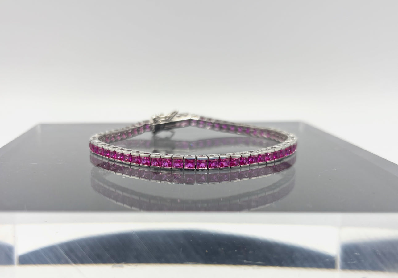 Colored CZ Tennis Bracelet