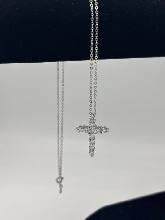 Moissanite Cross Necklace