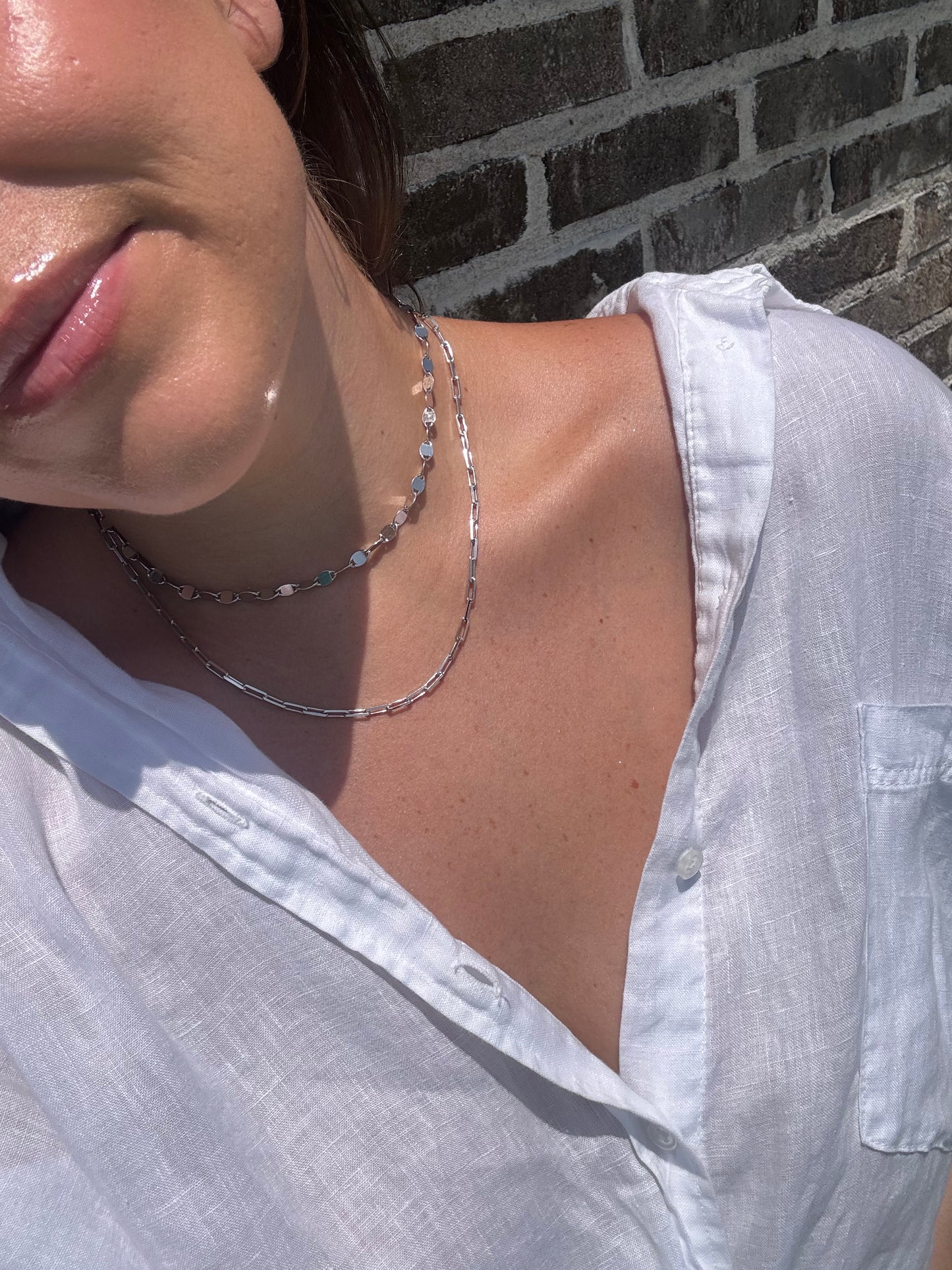 925 Sterling Silver Mirrored Marina Choker