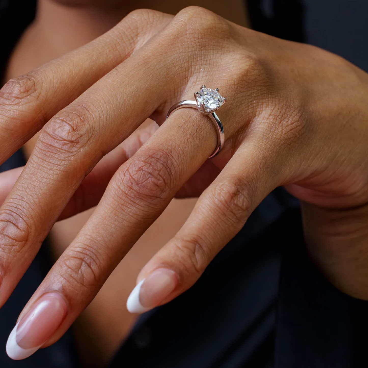 Moissanite Solitaire Ring